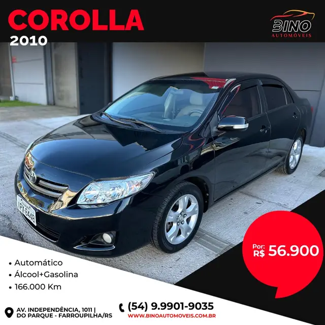 Carro Toyota Corolla 2010 Sedan XEi 1.8 16V (flex) (aut)