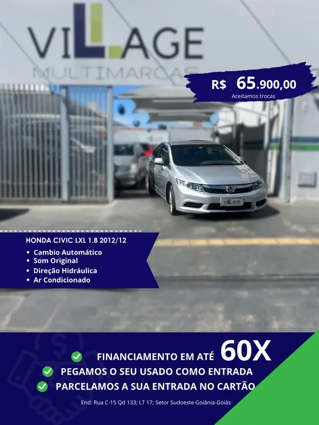 Carro Honda Civic 2012 New  LXL 1.8 16V i-VTEC (Flex)