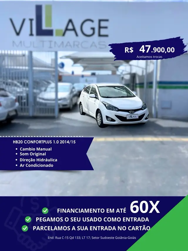 Carro Hyundai HB20S 2015 1.0 Comfort Plus (Flex)