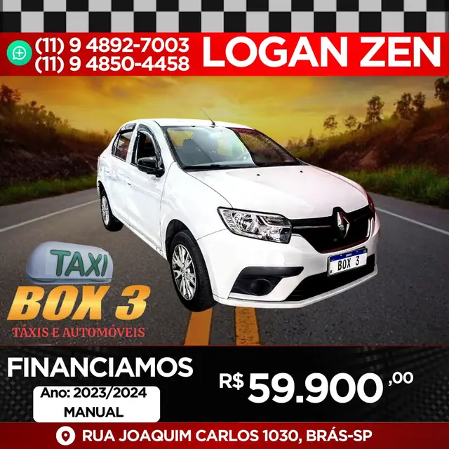 Carro Renault Logan 2024 Zen 1.0