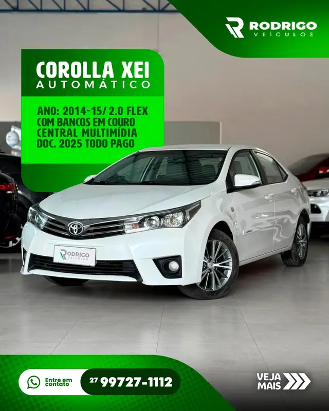 Carro Toyota Corolla 2015 2.0 XEi Multi-Drive S (Flex)