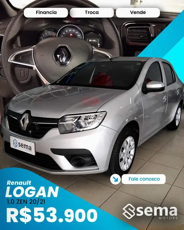 Carro Renault Logan 2021 Zen 1.0 12V SCe (Flex)
