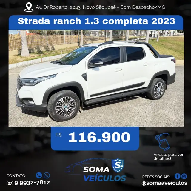 Carro Fiat Strada 2023 Ranch 1.3 Flex 8V CD Aut.