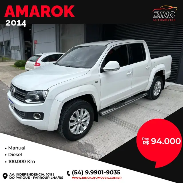 Carro Volkswagen Amarok 2014 2.0 CD 4x4 TDi Highline (Aut)