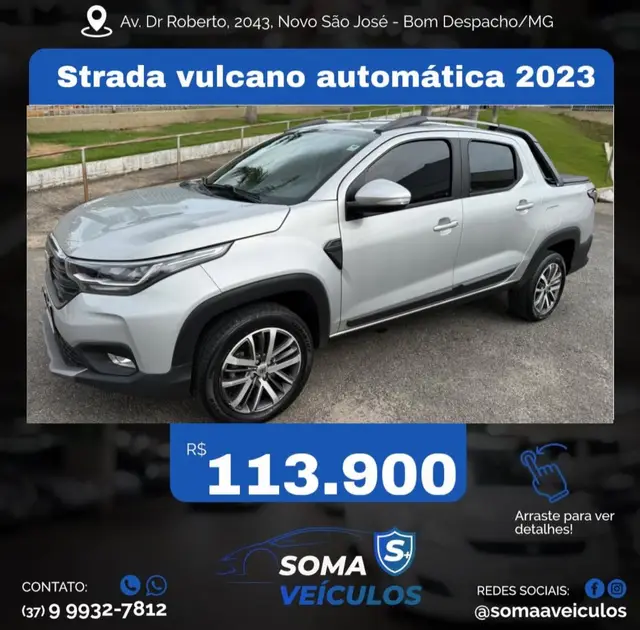 Carro Fiat Strada 2023 Volcano 1.3 8V CD AT