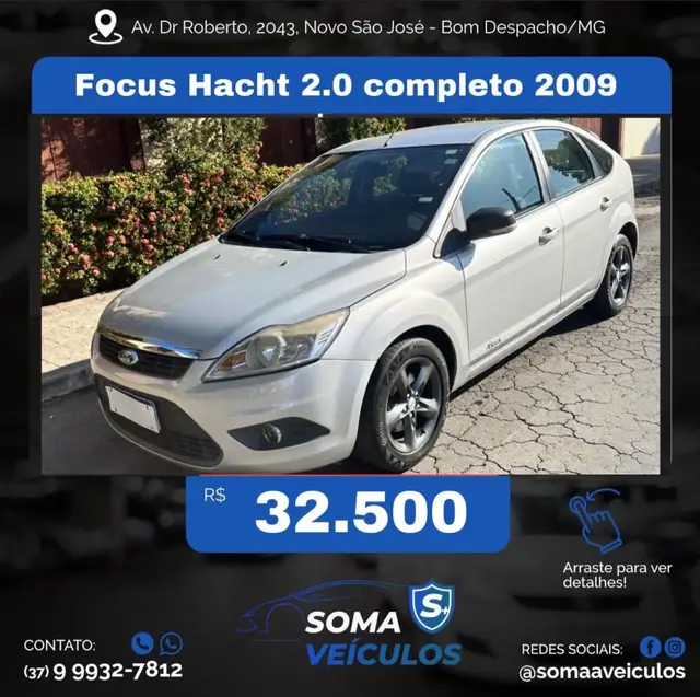 Carro Ford Focus Hatch 2009 GLX 2.0 16V Duratec