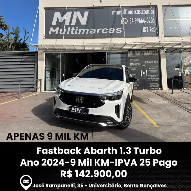 Carro Fiat Fastback 2024 ABARTH Turbo Flex 1.3 Aut.