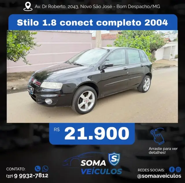Carro Fiat Stilo 2004 1.8 8V