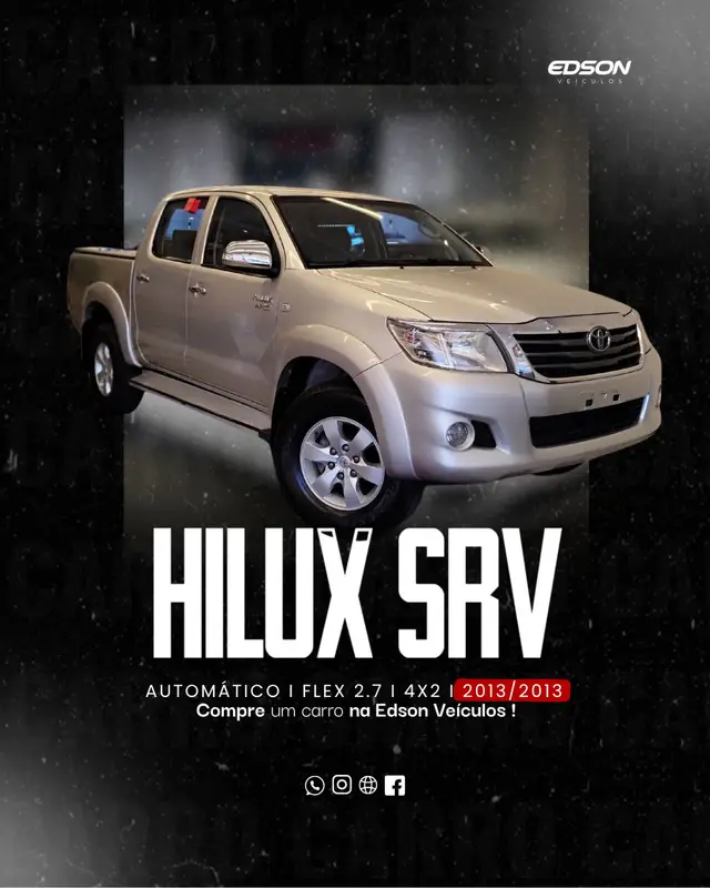 Carro Toyota Hilux Cabine Dupla 2013 Hilux 2.7 SRV CD 4x4 (Flex) (Aut)