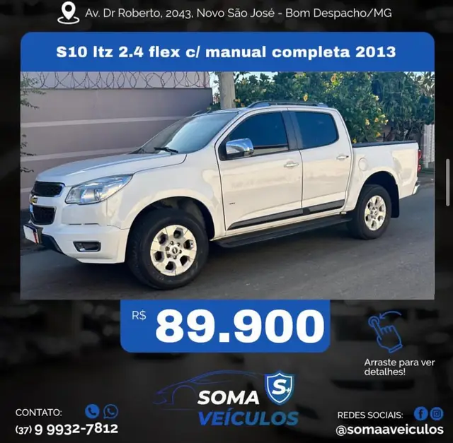 Carro Chevrolet S10 Cabine Dupla 2013 S10 LTZ 2.4 4x2 (Cab Dupla) (Flex)