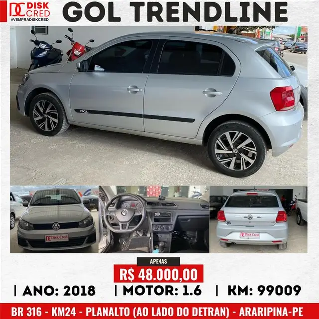 Carro Volkswagen Gol 2018 1.6 MSI Trendline (Flex)