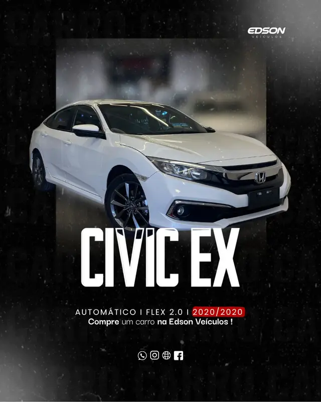 Carro Honda Civic 2020 EX 2.0 i-VTEC CVT