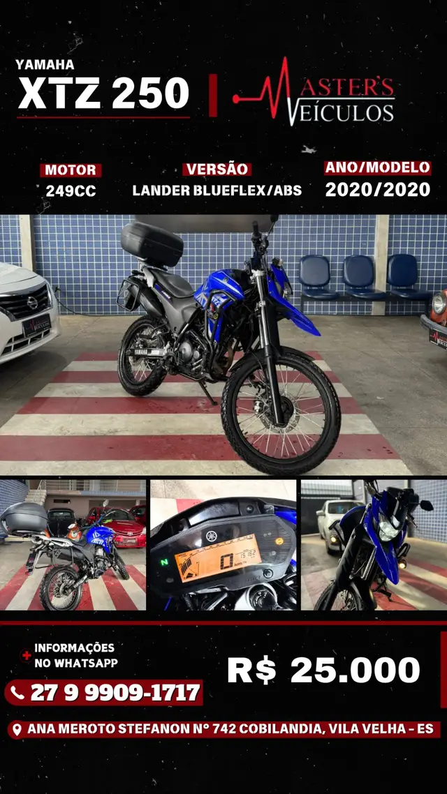 Carro Yamaha XTZ 250 Lander 2020 Blueflex/ABS