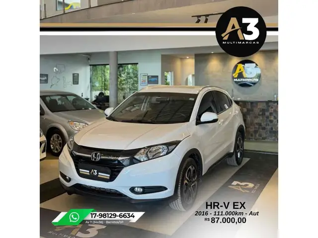 Carro Honda HR-V 2016 EX CVT 1.8 I-VTEC FlexOne
