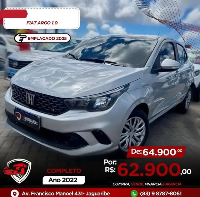 Carro Fiat Argo 2022 1.0
