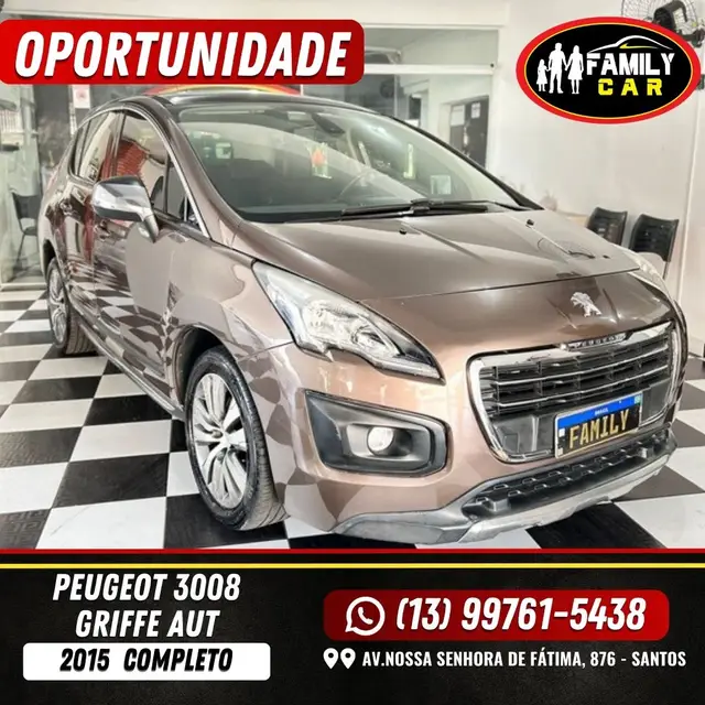 Carro Peugeot 3008 2015 1.6 THP Griffe (Aut)