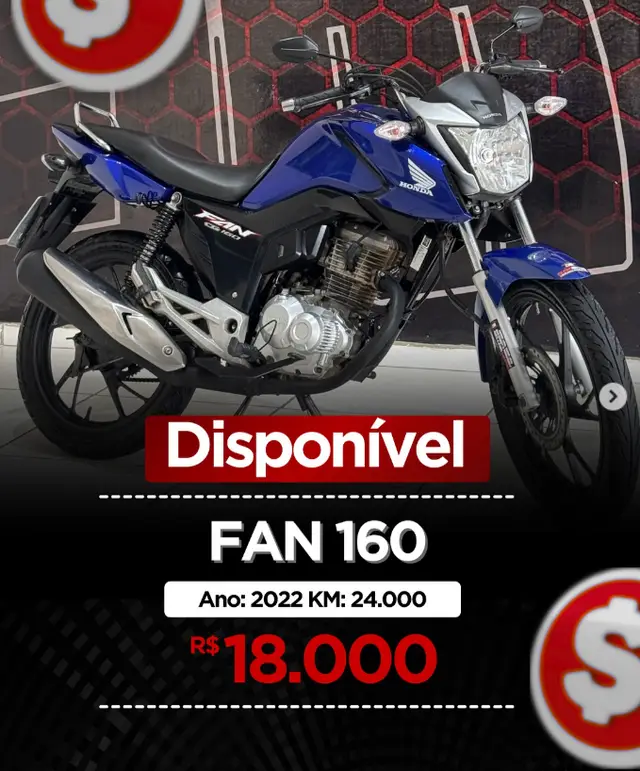 Carro Honda CG 160 2022 Fan