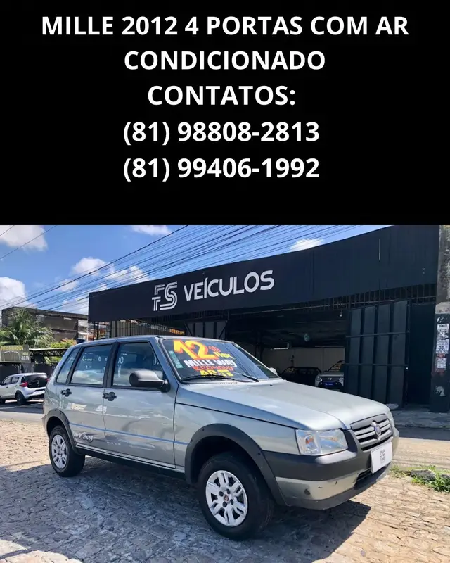Carro Fiat Uno Mille 2012 Fire Economy Way 1.0 (Flex) 4p