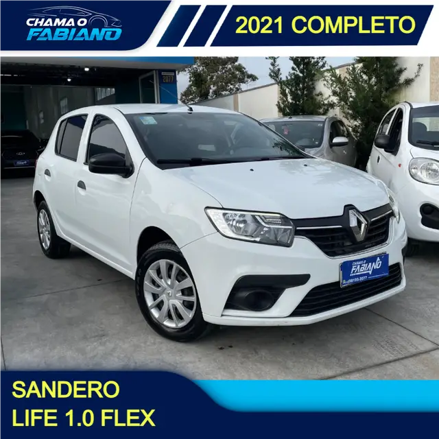Carro Renault Sandero 2021 Life 1.0 12V SCe (Flex)