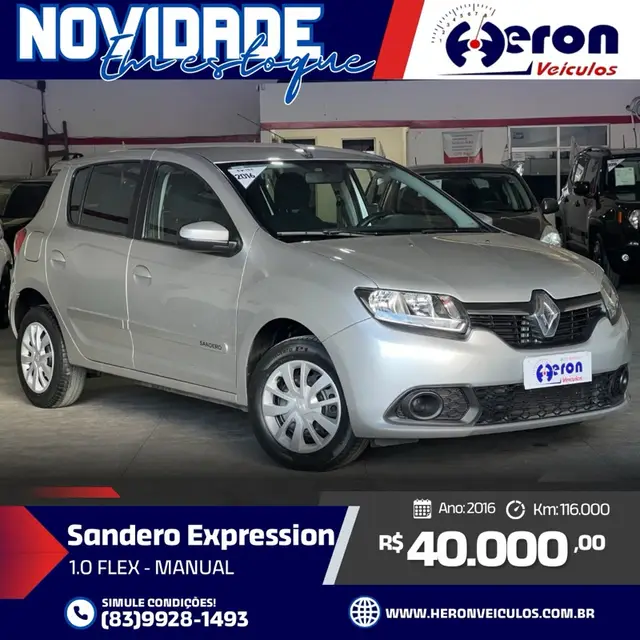 Carro Renault Sandero 2016 Expression 1.0 16V (Flex)