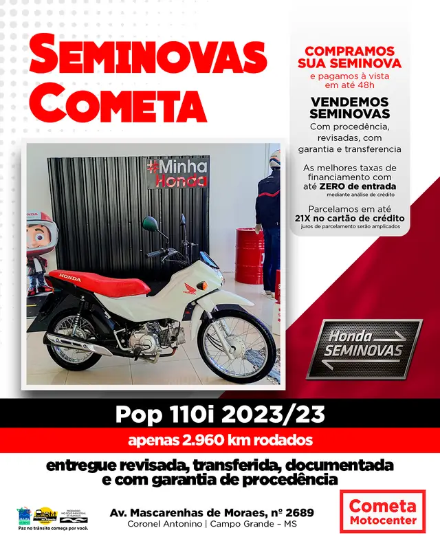 Moto Honda Pop 110i 2023 110i