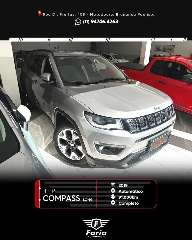 Carro Jeep Compass 2019 2.0 Longitude 4x2 (Aut) (Flex)