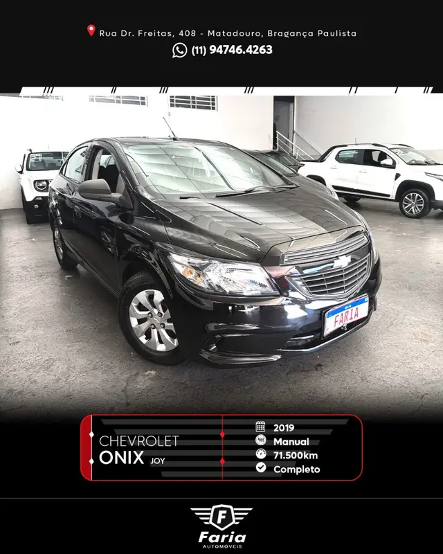 Carro Chevrolet Onix 2019 1.0 Joy SPE/4