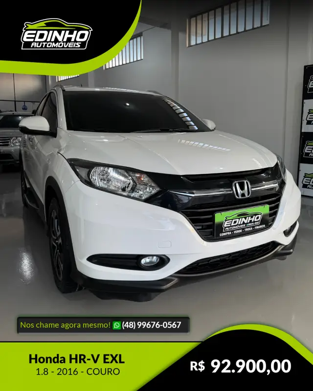 Carro Honda HR-V 2016 EXL CVT 1.8 I-VTEC FlexOne