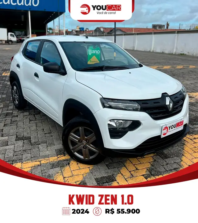 Carro Renault Kwid 2024 Zen 1.0 12v SCe (Flex)