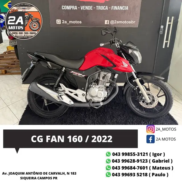 Carro Honda CG 160 2022 Fan