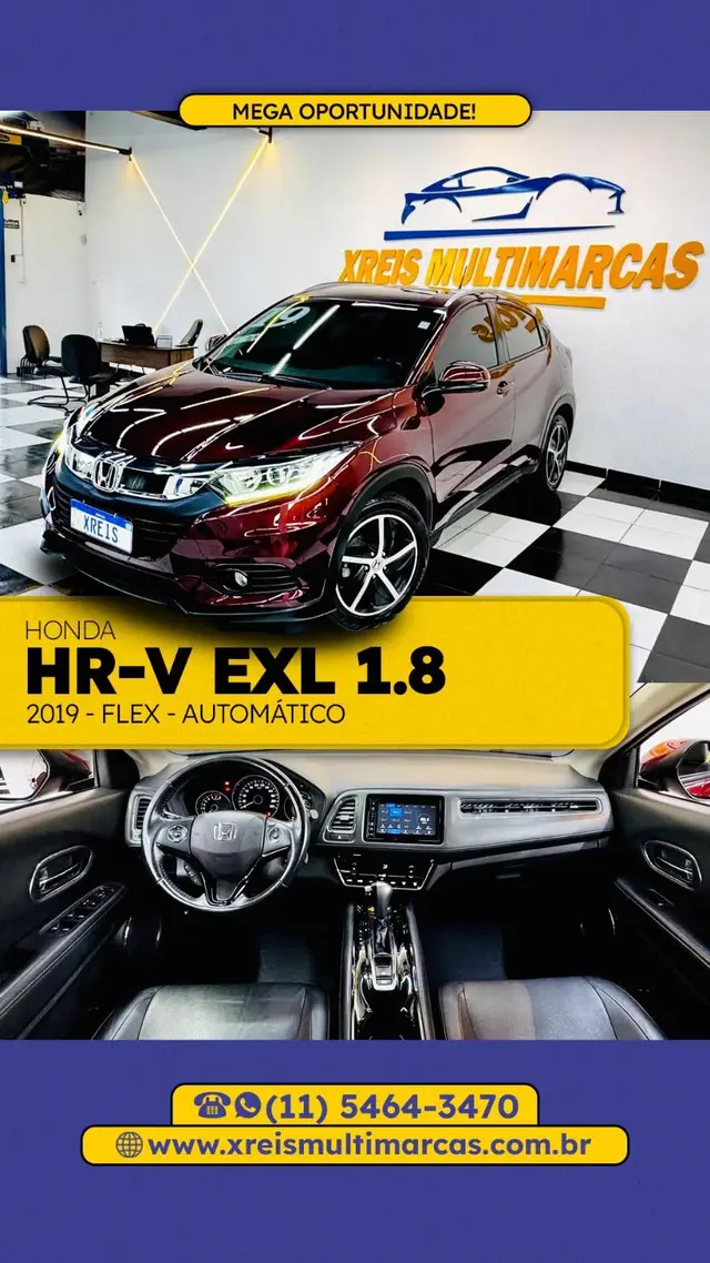 Carro Honda HR-V 2019 EXL CVT 1.8 I-VTEC FlexOne
