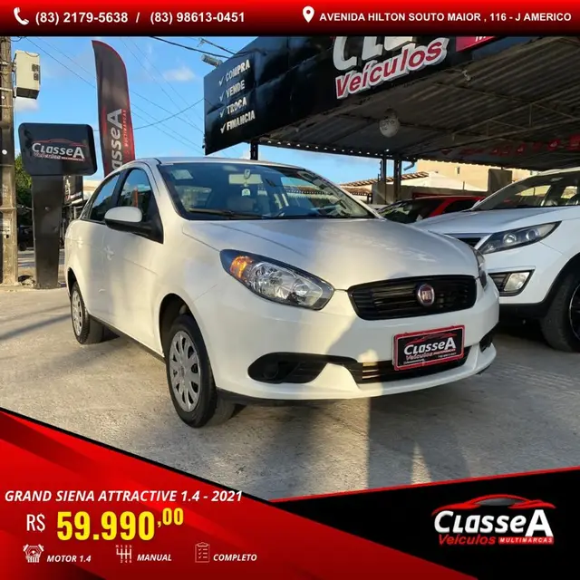 Carro Fiat Grand Siena 2021 1.4 Flex