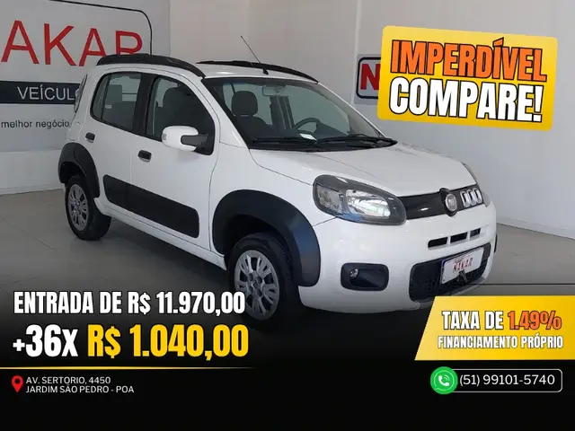 Carro Fiat Uno 2015 Way 1.4 8V (Flex) 4p