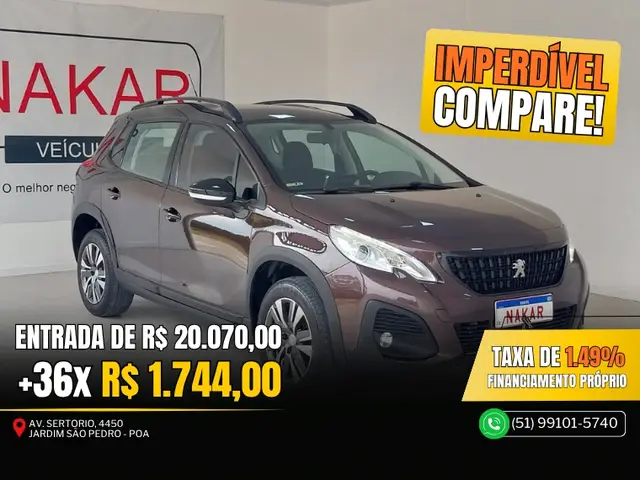 Carro Peugeot 2008 2020 1.6 Allure Pack (Aut)