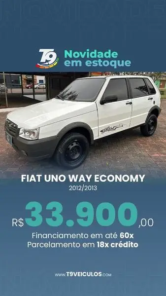 Carro Fiat Uno 2013 Way 1.0 8V (Flex) 4p
