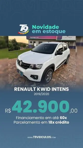 Carro Renault Kwid 2020 Intense 1.0 12v SCe (Flex)