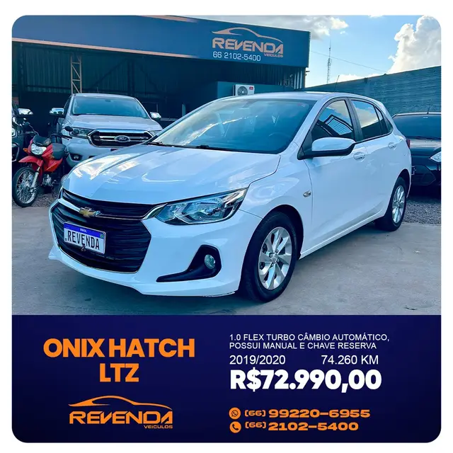 Carro Chevrolet Onix 2020 LTZ 1.0 Turbo (Flex) (Aut)