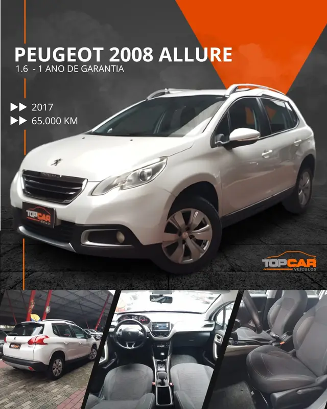 Carro Peugeot 2008 2017 Allure 1.6 16V (Aut) (Flex)