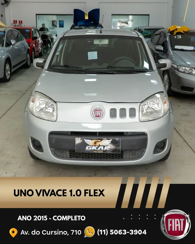 Carro Fiat Uno 2015 Vivace Italia 1.0 8V (Flex) 4p