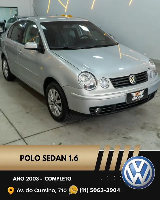 Carro Volkswagen Polo Sedan 2003 1.6 8V