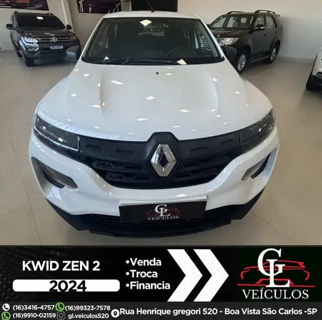 Carro Renault Kwid 2024 Zen 1.0 12v SCe (Flex)
