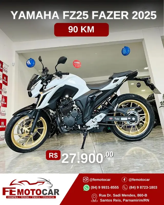 Carro Yamaha Fazer FZ25 2025 Connected