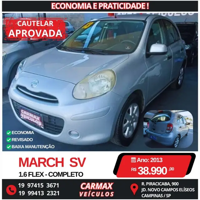 Carro Nissan March 2013 1.6 16V SV (Flex)