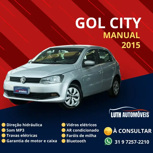 Carro Volkswagen Gol 2015 1.0 TEC City (Flex) 4p