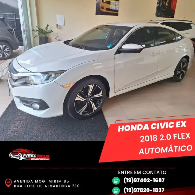 Carro Honda Civic 2018 EX 2.0 i-VTEC CVT