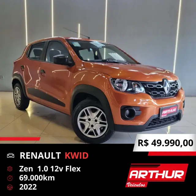 Carro Renault Kwid 2022 Zen 1.0 12v SCe (Flex)
