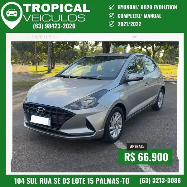Carro Hyundai HB20 2022 Evolution 1.0