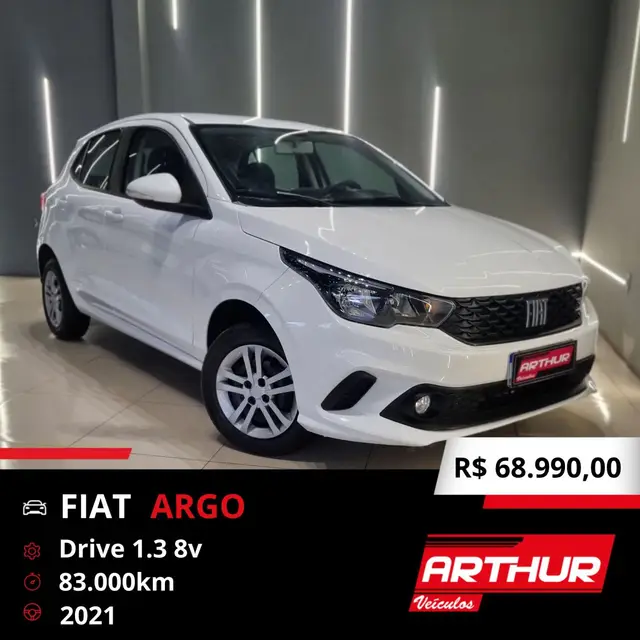 Carro Fiat Argo 2021 Drive 1.3  (Flex)