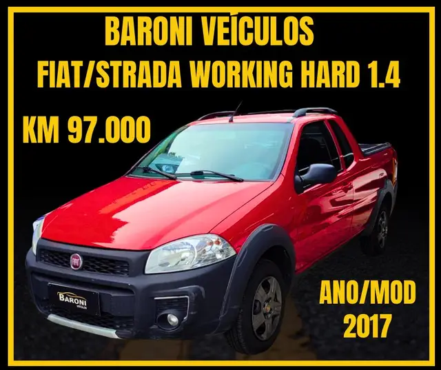 Carro Fiat Strada 2017 Hard Working 1.4 (Flex) (Cabine Estendida)