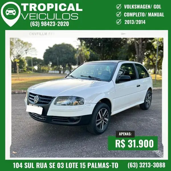 Carro Volkswagen Gol 2014 1.0 Ecomotion(G4) (Flex) 2p